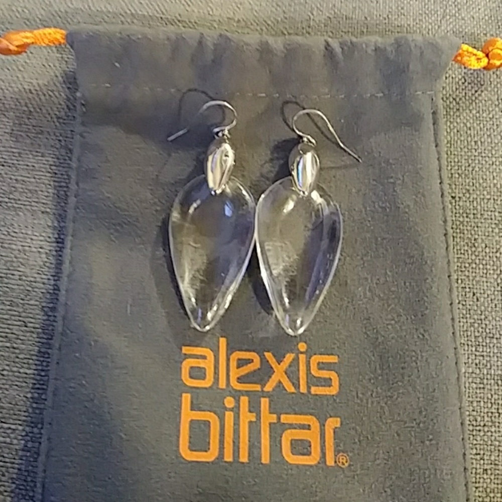 Alexis Bittar clear lucite earrings